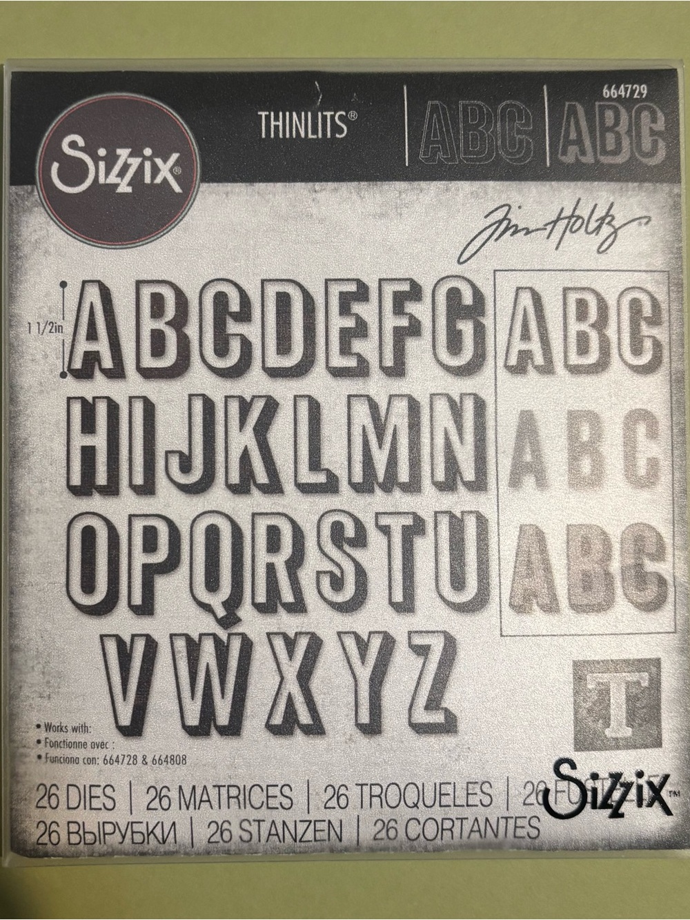 Sizzix Thinlits Alphabet Die Set